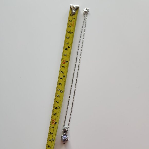 Whimsical fairy silver and purple pearl chainmail necklace - Picture 6 of 7